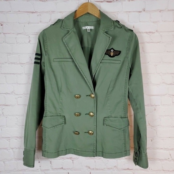 𝅺Cabi 326 Womens Small S Military Sergeant Flight Double Breasted Utility Jacket - Picture 1 of 11